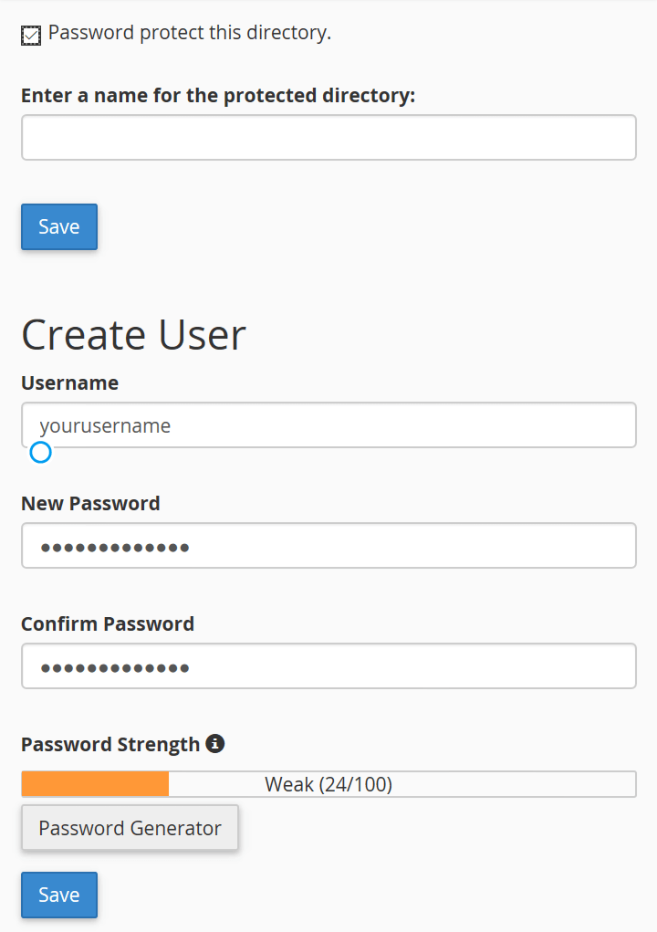 Secure WP admin with password