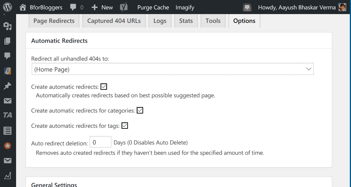 Change settings of 404 solution to automate redirection