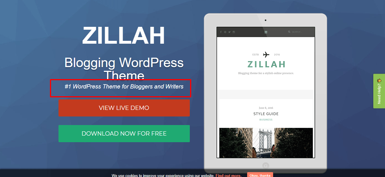 Zillah - wordpress 的免费主题