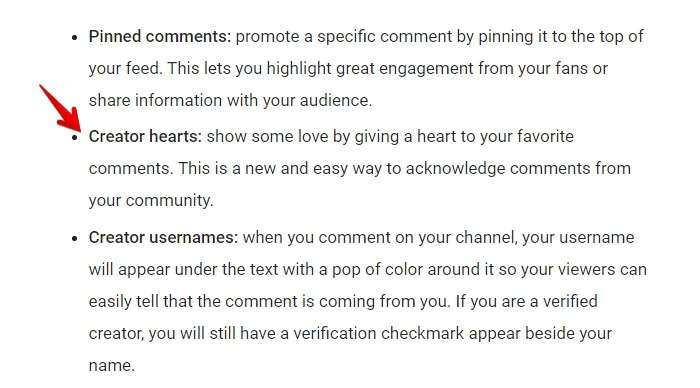 Give hearts to great comments