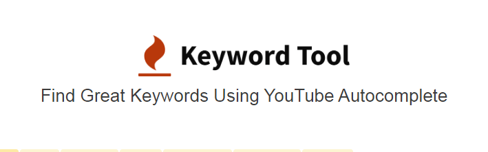 Keyword tool for YouTube