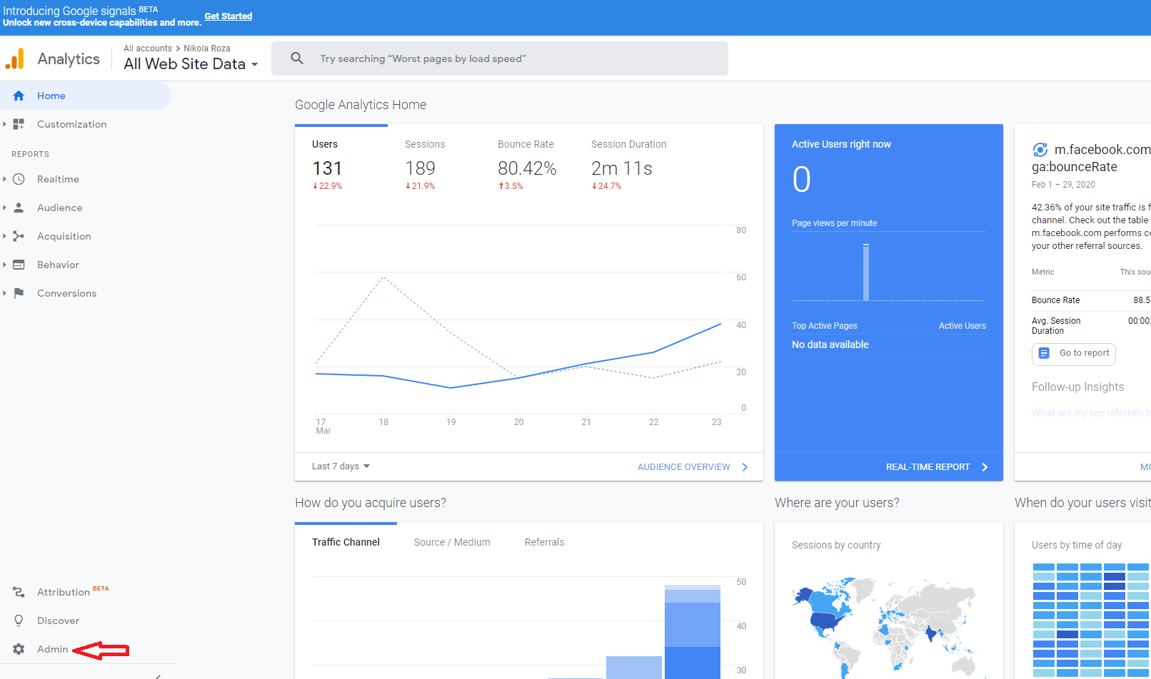 Connect Google Analytics with Google Search Console