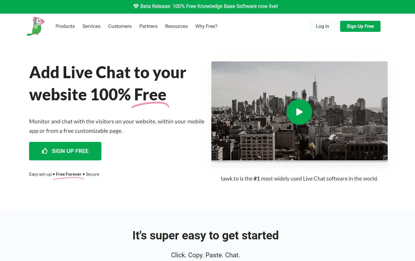 Free live chat providers