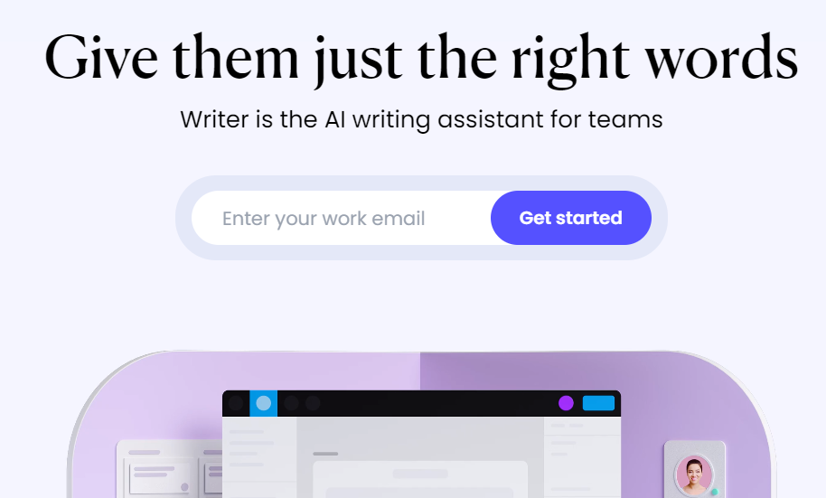 Writer com AI writing tool