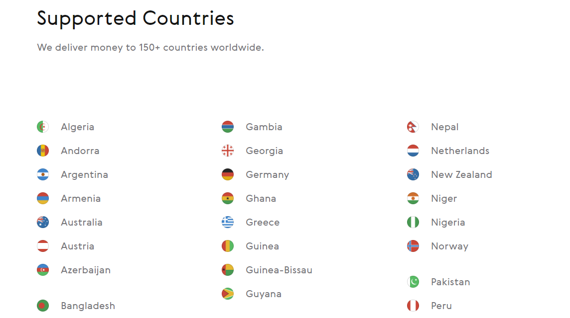 Paysend countries