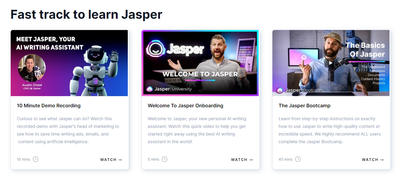 Jasper tutorials